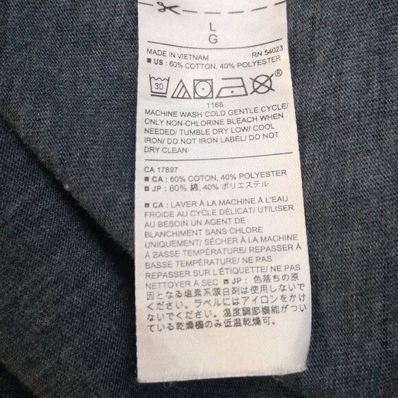 Banana Republic Men's Size Large Dark Grey Plaid Short Sleeve Polo Shirt - Picture 4 of 9